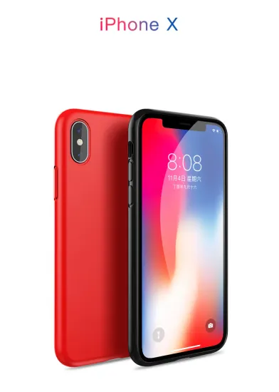 Silicone phone case for iPhone X in red