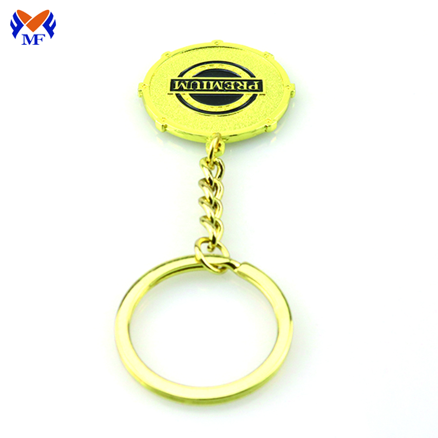 Metal round personalized gold your keychain charms