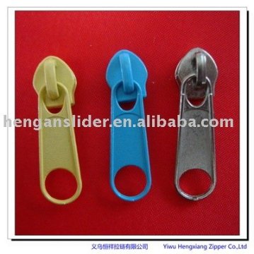zipper slider, zipper puller, zipper head ,with 2 lock holes