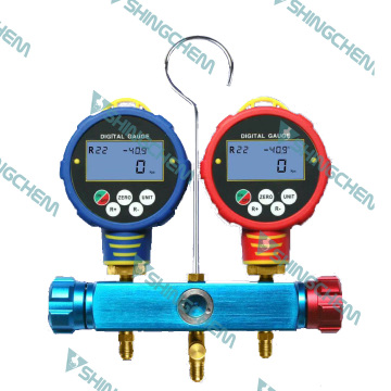 Refrigeration Brass Single Manifold HVAC R134a Digital Manifold Pressure Gauge with Valve