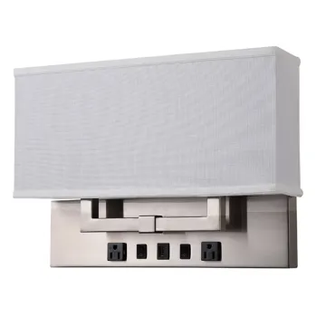 Brushed Nickel Hospitality Wall Sconce for Hotel Guest Rooms