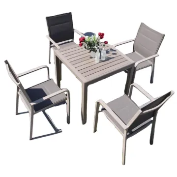 All Weather WPC Outdoor Furniture: Garden Chairs and Plastic Wood Dining Set