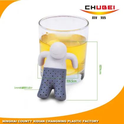 Wholesale OEM/ODM MR. TEA Silicone Tea Infuser with LFGB/FDA