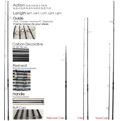 10ft 3.0lb Carbon Fishing Rods for Carp Rod Fishing