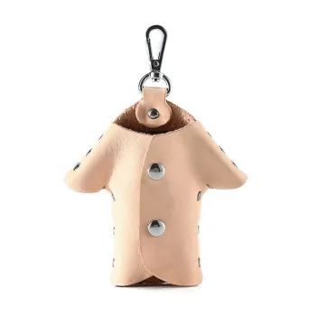 Crazy Horse Genuine Leather Keychain - Handmade Cowhide Key Holder