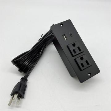 USB Desk Grommet Socket with 2 USB Plugs & 2 USB Charging Ports