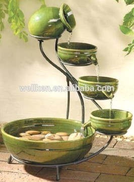 polyresin pots water fountain,garden fountains