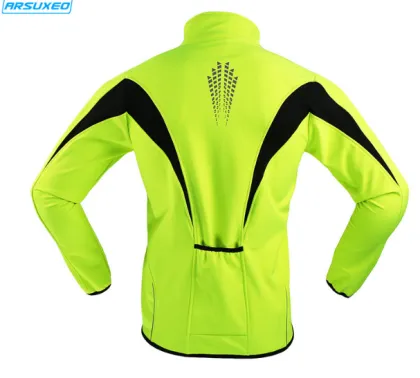 ARSUXEO 15K Breathable Wicking Winter Cycling Clothes with Back Pockets