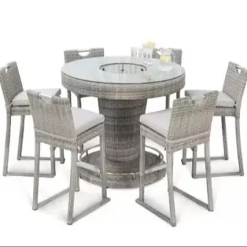 Durable Rattan Wicker Bar Stool and Chair Set - Hot Selling Outdoor Furniture