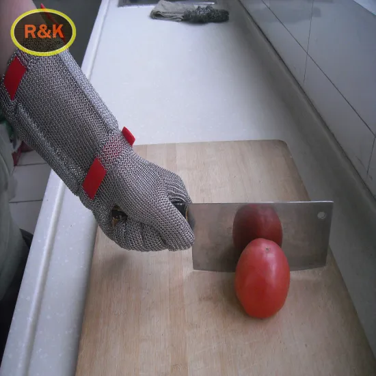metal mesh cutting bread protection gloves