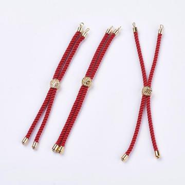 Environmental Brass and Nylon Twisted Cord Bracelet Making Materials from PandaHall