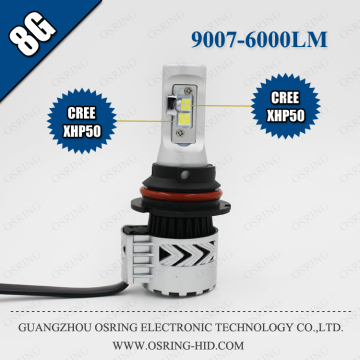 OSRING Hottest 18 monthes warranty G8 6000lm 35w 6500k cars 9007 headlight led