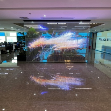 Pantalla LED transparente para el anuncio del centro comercial Compras