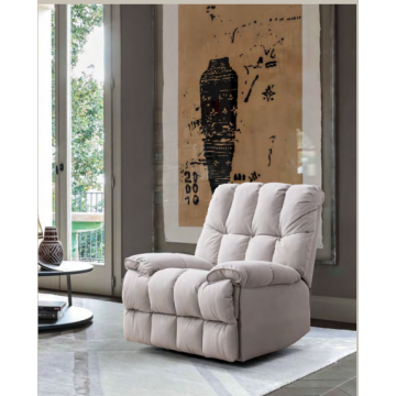 Silla reclinable de terciopelo verde moderno