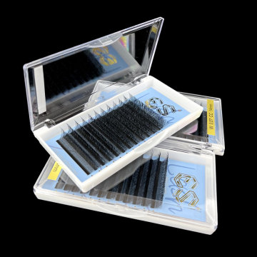Black Fluffy Mink Soft Velvet Eye Silk Lashes Eyelash Trays