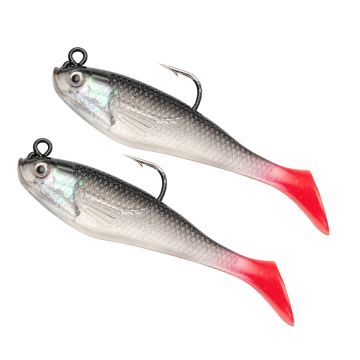 JOHNCOO 8cm 9g Jig Head Soft Paddle Tail Plastic Fishing Lure
