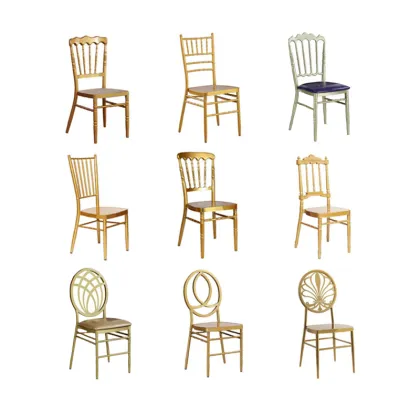 Gold Tiffany Dinner Metal Steel Chiavari Chairs