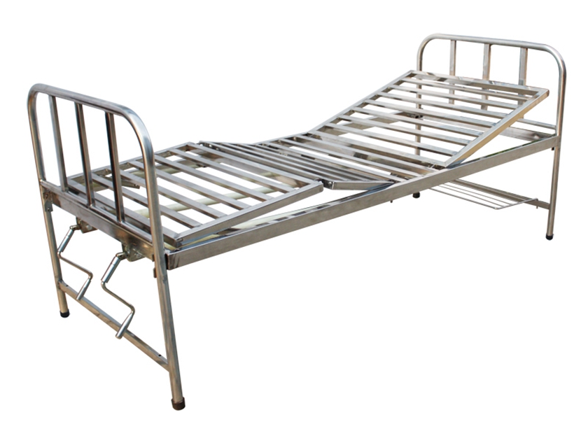 Stainless Steel Patient bed With 2 Cranks