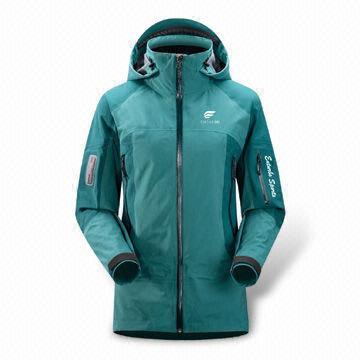 Women's Ski Jacket, with Laminated Powder Skirt with Gripper Elastic and Snap Closure