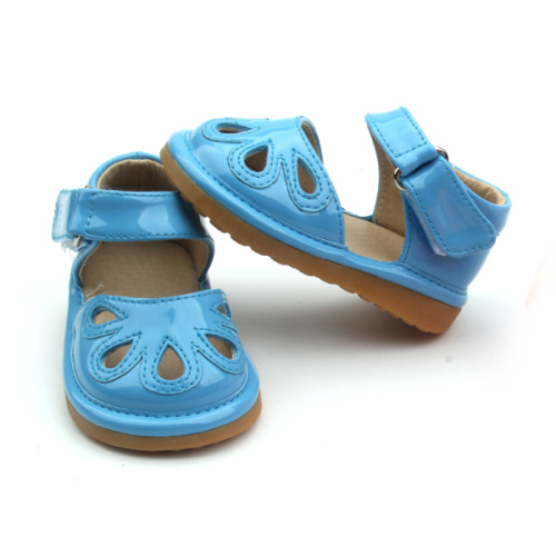 Venta al por mayor de zapatos para niños Fancy Blue Kids Squeaky Shoes