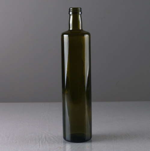 750ml donkere groene ronde olijfolie fles