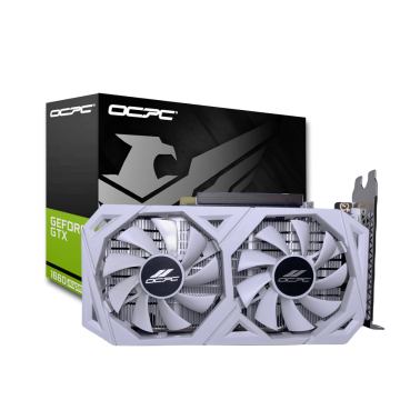 Professional Grade Gaming Desktop Graphics Card: Dual Fan GTX 1660 SUPER, 1660 Ti, and 1660S with 6GB GDDR6 Memory in White