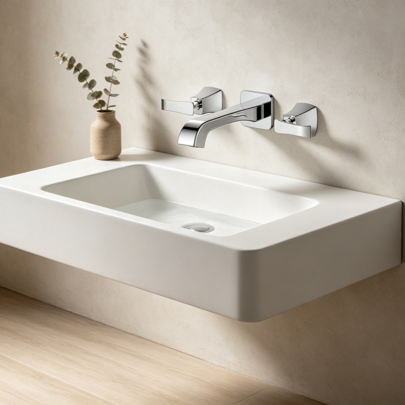 wall mounted basin taps