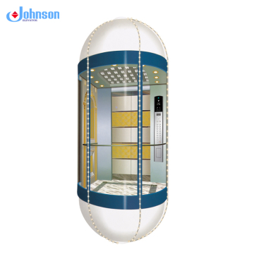Low Cost Safe Reliable Panoramic Glass Round Elevator