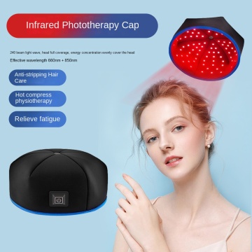 Portable LED Physiotherapy Cap with Three-Gear Adjustment for Hair Care and Safety