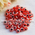 Rotes DIY Zubehör 7 * 10MM Spacer Resin Acryl Loose Cat`s Eye Resin Perlen