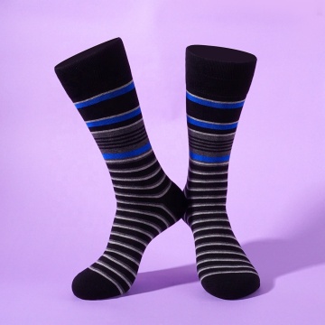 New fashion wholesale fun 6 pairs dots plaid stripe funky office business dress socks for men pack