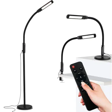 3-in-1 Foldable LED Floor Lamp with Gooseneck and Remote Control