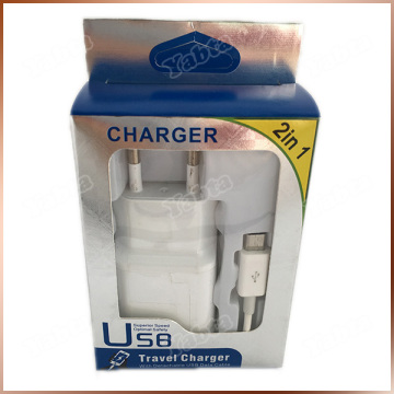 2.1A Wall Charger Adapter With Cable For Samsung Mobile Phone Charger Set