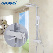 GAPPO sanitary ware suite chrome rainfall shower set bathroom waterfall mixer shower wall mounted torneira do anheiro faucets