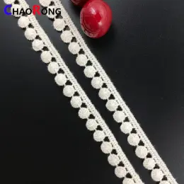 1.2cm Cotton Lace Trim Pom Lace Blouse Lace