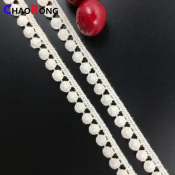 1.2cm Cotton Lace Trim Pom Lace Blouse Lace