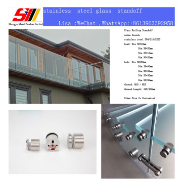 Stainless Steel Frameless Adjustable Glass Standoff