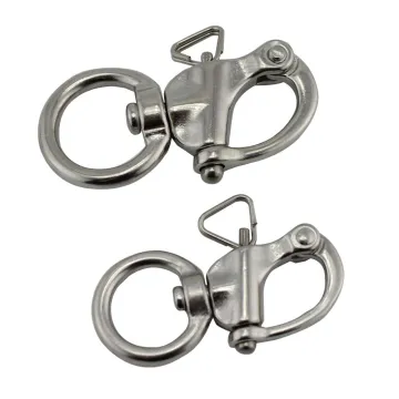 stainless steel swivel snap shackle (round ring) 316 grade 20*65mm