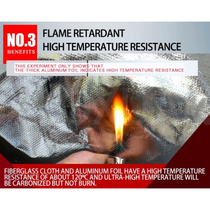 قماش رقائق الألومنيوم الألياف الزجاجية