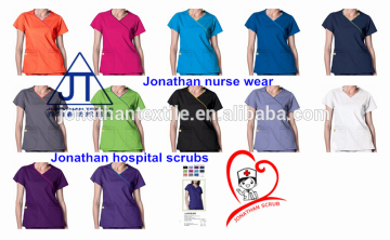Trendy Nursing Uniforms Mock Wrap Designer Set/nurse uniform women type