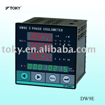 DW9E 3 Phase Power Meter / 3 Phase Electric Energy Meter
