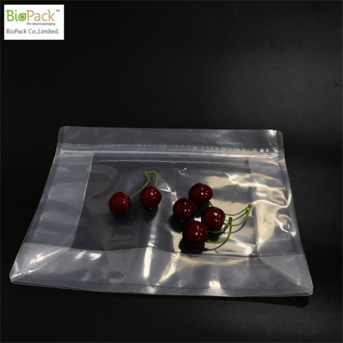 Plastic Zip Lock Recyclable Polylactide Square Bottom Bag For Snacks