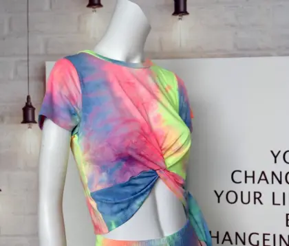 DTY Tie-die Fabric Casual Suit