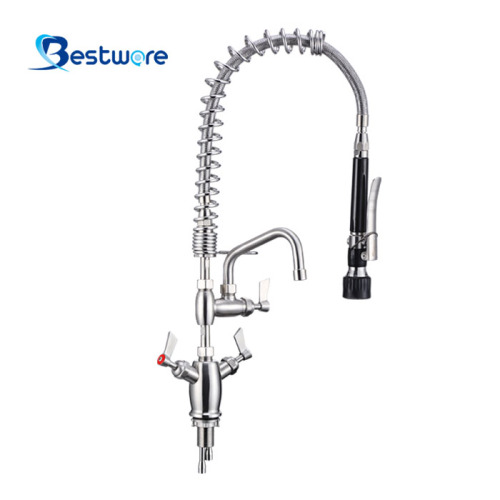 Classic Design Deck-mounted Dual Handles Kitchen Faucet