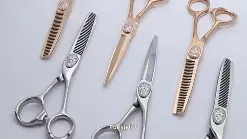 7.5inch Japanese VG10 Steel Rose Gold Pet Hair Scissors