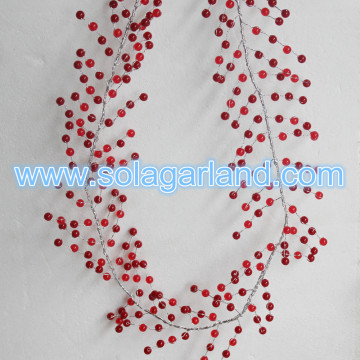 Red Crystal Beaded Branch For Wedding Decoration