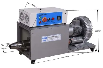 A hot air blower to remove water from a pipe  Industrial electrothermal generator