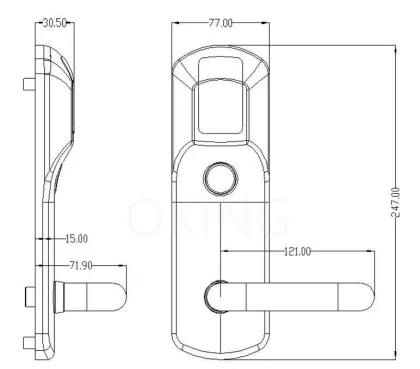 Hotel door lock with good hotel door lock system price