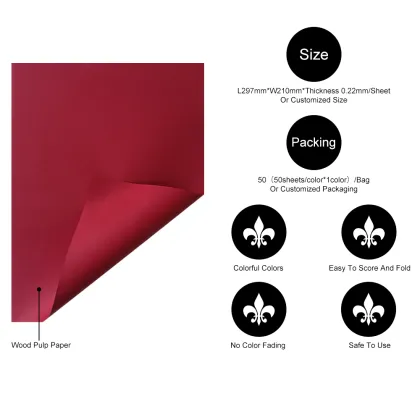 Colorful Cardstock Paper - 180GSM Colored Card for DIY Crafts & Scrapbooking