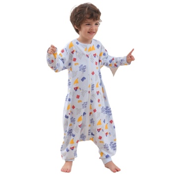 Adjustable Sleeve Baby Sleeping Bag Kids Printed Split Sleep Sack Children Spring Summer Play Sleep Gown Infant Sleepsack